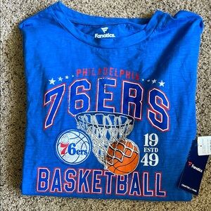 Fanatics Blue Philadelphia 76ers Basketball Tee 2XL
